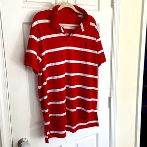 Red/white strip polo Ralph Lauren performance polo.